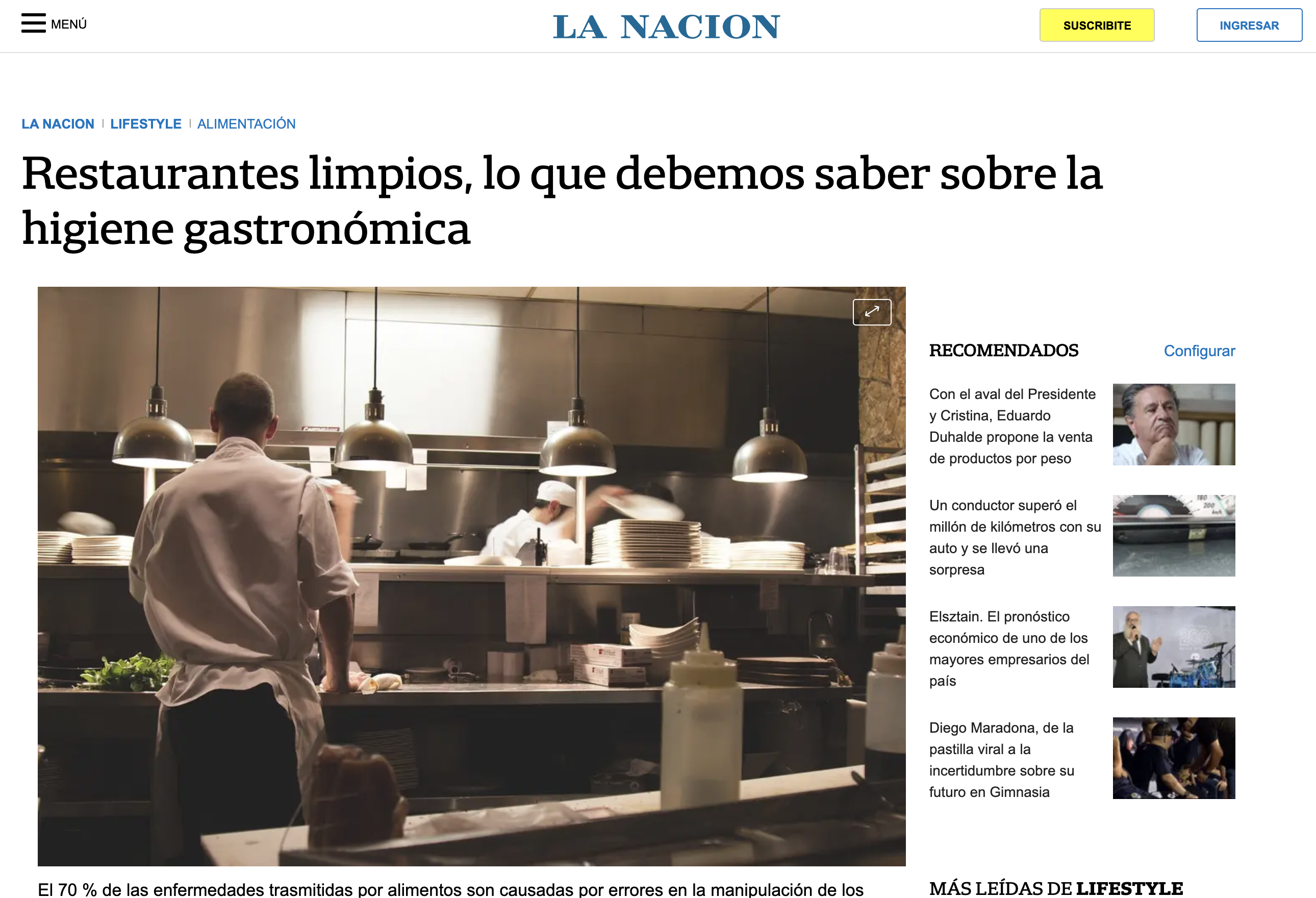 Cobertura de prensa sobre Cocina Cuidada